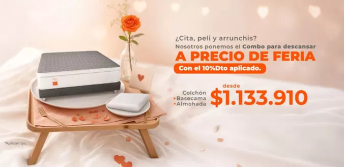 Catálogo Colchones Romance Relax | Colchón + Basecama + Almohada desde $1.133.910 | 2026-09-29T00:00:00.000Z - 2026-09-30T00:00:00.000Z