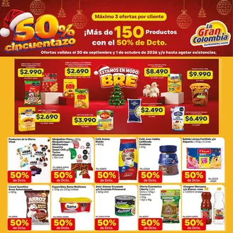 Catálogo La Gran Colombia | Ofertas principales para todos los cazadores de gangas | 2026-09-30T00:00:00.000Z - 2026-10-01T00:00:00.000Z