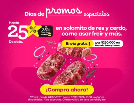 Catálogo Éxito | Ofertas principales y descuentos | 2026-09-28T00:00:00.000Z - 2026-10-02T00:00:00.000Z