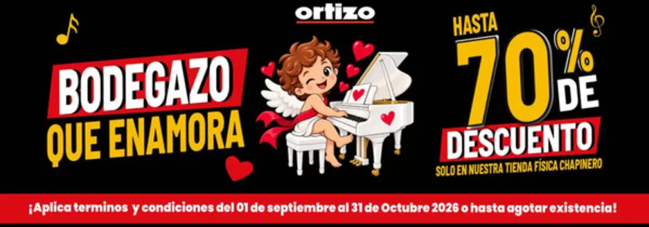 Catálogo Ortizo | Hasta 70% OFF solo en nuestra tienda física chapinero | 2026-09-30T00:00:00.000Z - 2026-10-31T00:00:00.000Z