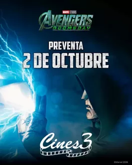 Catálogo Cines3 en San Diego | Avengers Doomsday, Preventa | 2026-09-30T00:00:00.000Z - 2026-10-02T00:00:00.000Z