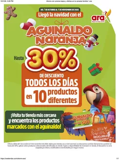 Catálogo Ara | Aguinaldo Naranja Hasta 10% DTO todos los dias en 10 productos diferentes | 2026-10-01T00:00:00.000Z - 2026-11-04T00:00:00.000Z