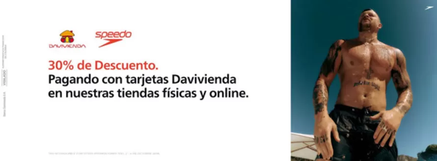 Catálogo Speedo | 30% de DTO pagando con tarjetas Davivienda | 2026-10-02T00:00:00.000Z - 2026-10-04T00:00:00.000Z