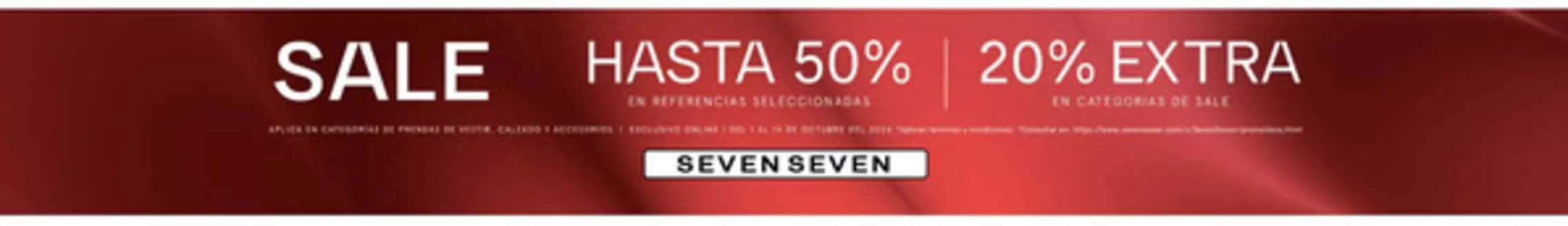 Catálogo Seven Seven | Sale Hasta 50% OFF en Ref.Selecci. +20% Extra en categorias de sale | 2026-10-02T00:00:00.000Z - 2026-10-14T00:00:00.000Z