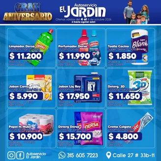 Catálogo Autoservicio El Jardín | Ofertas Autoservicio El Jardín | 2026-10-04T00:00:00.000Z - 2026-10-08T00:00:00.000Z