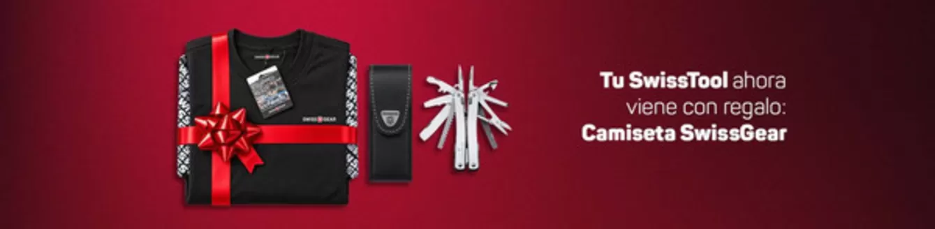 Catálogo Juvenia | Tu SwissTool ahora viene con regalo: Camiseta SwissGear | 2026-10-06T00:00:00.000Z - 2026-10-11T00:00:00.000Z