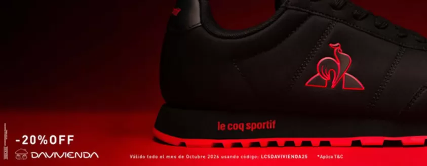 Catálogo Le Coq Sportif | 20% OFF con Davivienda | 2026-10-06T00:00:00.000Z - 2026-10-31T00:00:00.000Z