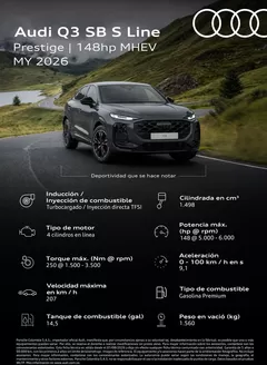 Catálogo Audi en Buga | Audi Q3 Sporback S Line Prestige MY2026 compressed | 2026-10-07T00:00:00.000Z - 2026-10-21T00:00:00.000Z