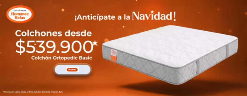 Catálogo Colchones Romance Relax | Precios Especiales | 2026-10-07T00:00:00.000Z - 2026-10-31T00:00:00.000Z