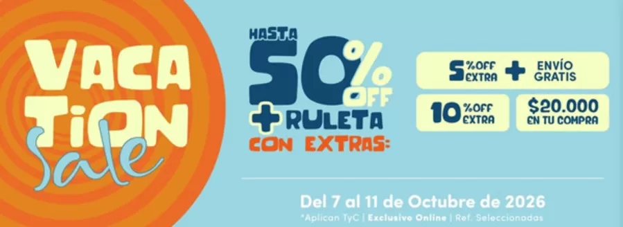 Catálogo MIC Baby | Vacation Sale Hasta 50% OFF | 2026-10-08T00:00:00.000Z - 2026-10-11T00:00:00.000Z