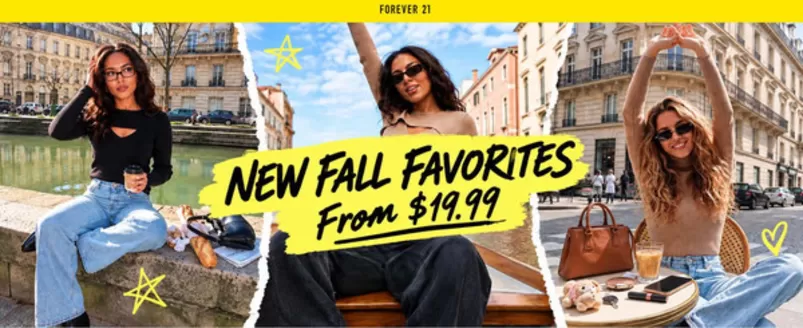 Catálogo Forever 21 | New fall favorites from $19.99, get 40% OFF use code: APPMVP40 | 2026-10-08T00:00:00.000Z - 2026-10-15T00:00:00.000Z