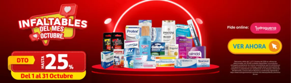 Catálogo Tu Droguería Virtual | Ofertas principales para ahorradores | 2026-10-01T00:00:00.000Z - 2026-10-31T00:00:00.000Z