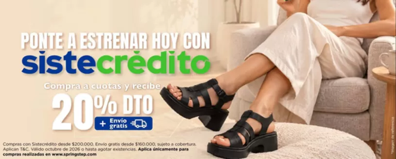 Catálogo Spring Step | Compra a cuotas y recibe 20% DTO + Envío Gratis | 2026-10-13T00:00:00.000Z - 2026-10-31T00:00:00.000Z