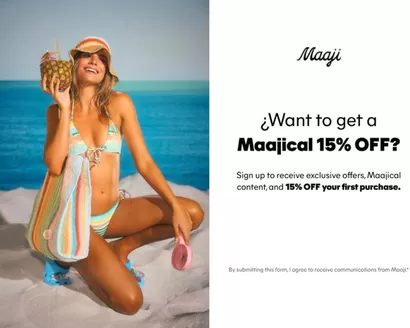 Catálogo Maaji | 15% de DCTO en tu primera compra | 2026-10-13T00:00:00.000Z - 2026-10-31T00:00:00.000Z