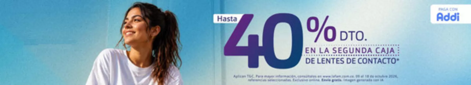 Catálogo Lafam | Hasta 40% OFF en la segunda caja de lentes de contacto* | 2026-10-16T00:00:00.000Z - 2026-10-18T00:00:00.000Z