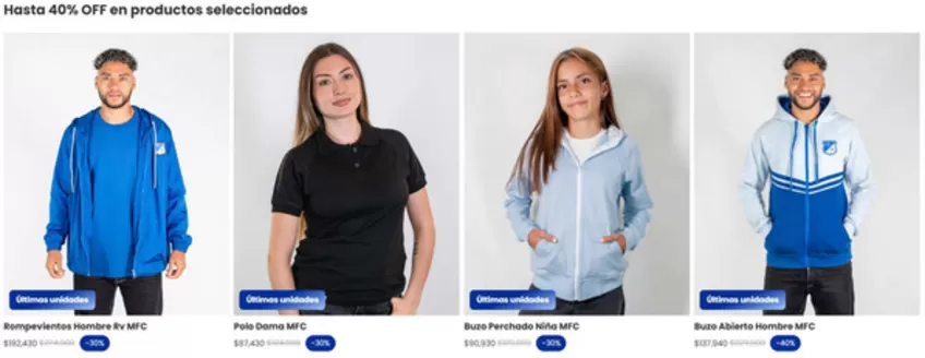 Catálogo Tienda Oficial Millonarios | Hasta 40% OFF en productos seleccionados | 2026-10-16T00:00:00.000Z - 2026-10-19T00:00:00.000Z