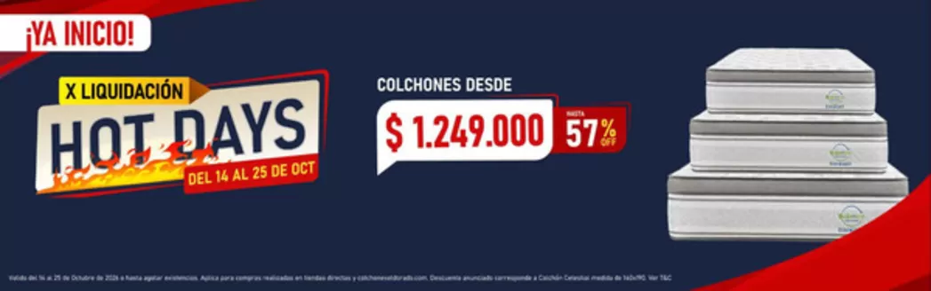 Catálogo Colchones El Dorado | Hot Days Hasta 57% OFF | 2026-10-19T00:00:00.000Z - 2026-10-25T00:00:00.000Z