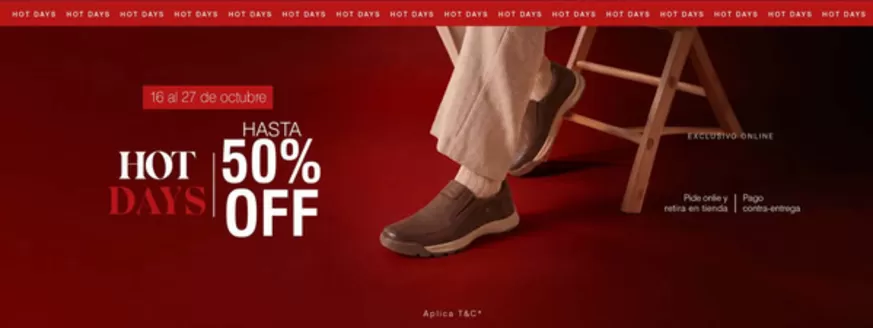 Catálogo Hush Puppies | Hot Days Hasta 50% OFF  | 2026-10-19T00:00:00.000Z - 2026-10-27T00:00:00.000Z