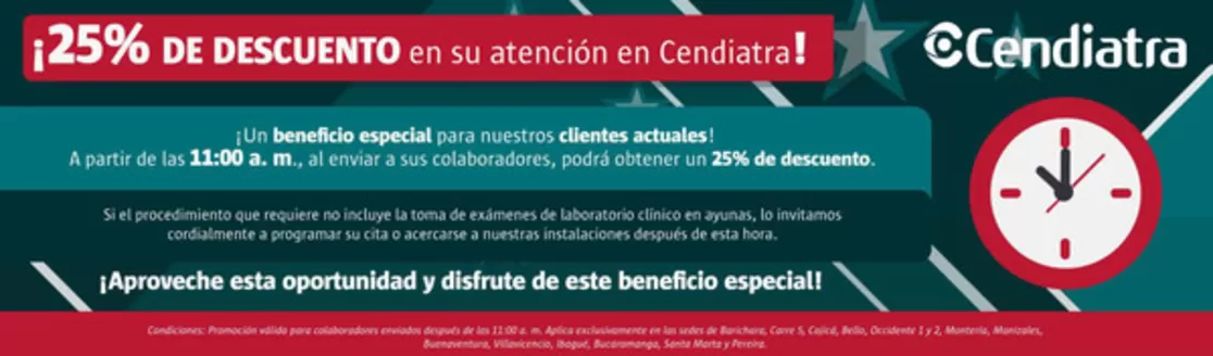 Catálogo Cendiatra en Coveñas | 25% de Descuento en su atención en Cendiatra | 2026-10-22T00:00:00.000Z - 2026-10-31T00:00:00.000Z