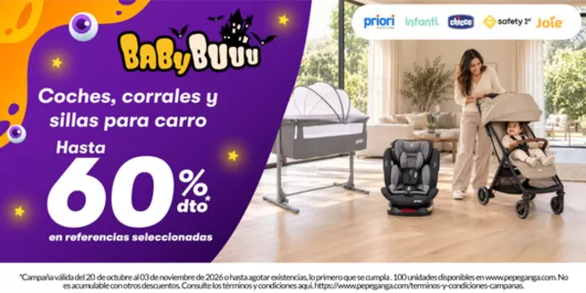 Catálogo Pepe Ganga | Coches, corrales y sillas para carro Hasta 60% dto | 2026-10-22T00:00:00.000Z - 2026-11-03T00:00:00.000Z