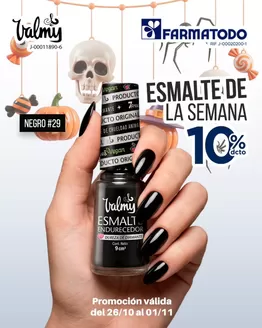 Catálogo Valmy | 10% OFF el esmalte de la semana es el color Negro | 2026-10-26T00:00:00.000Z - 2026-11-01T00:00:00.000Z
