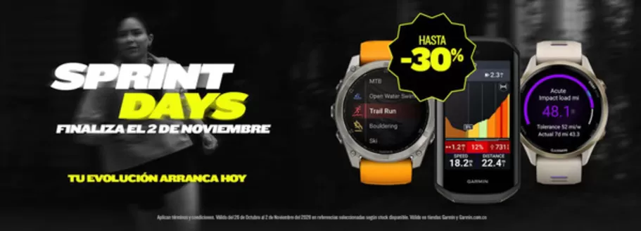 Catálogo Garmin | Sprint Days Hasta -30% OFF | 2026-10-27T00:00:00.000Z - 2026-11-02T00:00:00.000Z