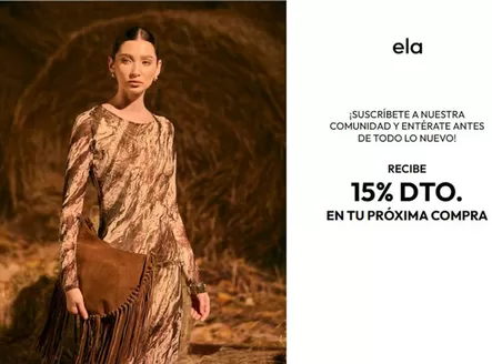 Catálogo ELA | Recibe 15% Dto en tu próxima compra | 2026-10-28T00:00:00.000Z - 2026-11-30T00:00:00.000Z