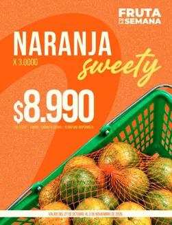 Catálogo La Montaña agromercados | Naranja X 3.000G sweety $8.990 | 2026-10-28T00:00:00.000Z - 2026-11-02T00:00:00.000Z