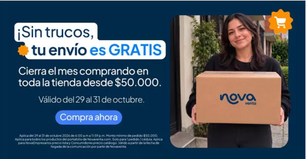 Catálogo Nova Venta en Tinjacá | Grandes descuentos en productos seleccionados | 2026-10-29T00:00:00.000Z - 2026-10-31T00:00:00.000Z
