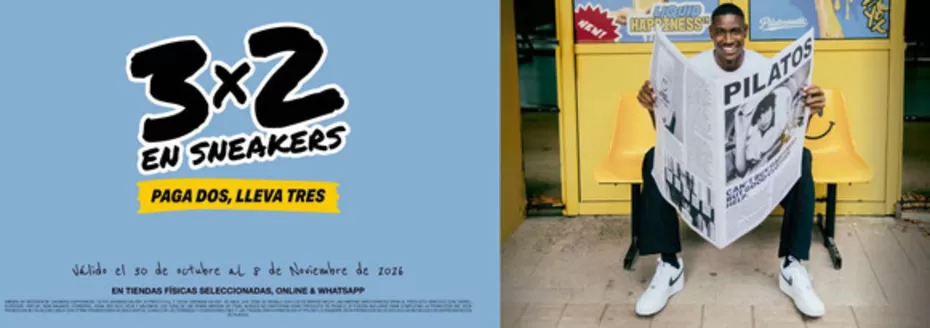 Catálogo Pilatos | 3x2 en Sneakers | 2026-10-30T00:00:00.000Z - 2026-11-08T00:00:00.000Z