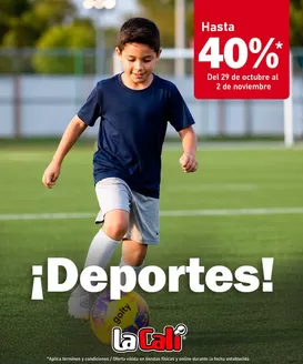 Catálogo La Cali Juguetería |  Hasta el 40% OFF en Deportes | 2026-10-30T00:00:00.000Z - 2026-11-02T00:00:00.000Z