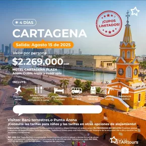 Catálogo Star Tours en Bogotá | Promociones Star Tours | 2025-04-24T00:00:00.000Z - 2025-11-30T00:00:00.000Z