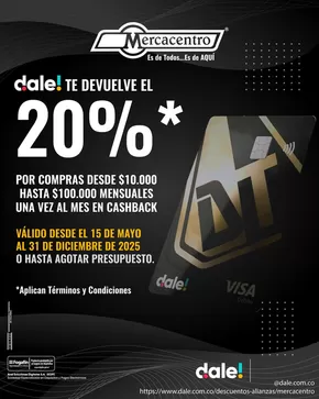Catálogo MercaCentro en Ibagué | Hasta 20% off | 2025-05-26T00:00:00.000Z - 2025-12-31T00:00:00.000Z