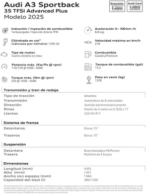 Catálogo Audi | Audi A3 Sportback | 2025-05-29T00:00:00.000Z - 2026-05-29T00:00:00.000Z
