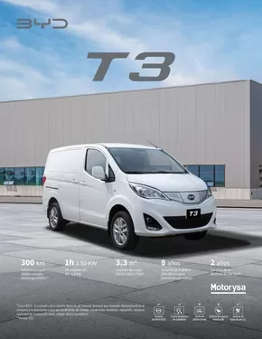 Catálogo Motorysa en Barranquilla | Camioneta eléctrica de carga T3 para mover sosteniblemente tu negocio. | 2025-06-28T00:00:00.000Z - 2026-06-28T00:00:00.000Z