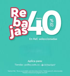 Catálogo Polito | Hasta 40% off | 2025-07-01T00:00:00.000Z - 2025-08-04T00:00:00.000Z