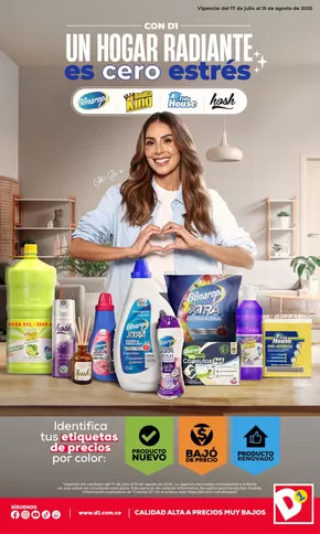 Catálogo Tiendas D1 | CON D1 UN HOGAR RADIANTE ES CERO ESTRÉS  | 2025-07-17T00:00:00.000Z - 2025-08-15T00:00:00.000Z