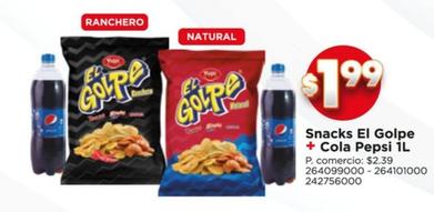 Snacks El Golpe + Cola 