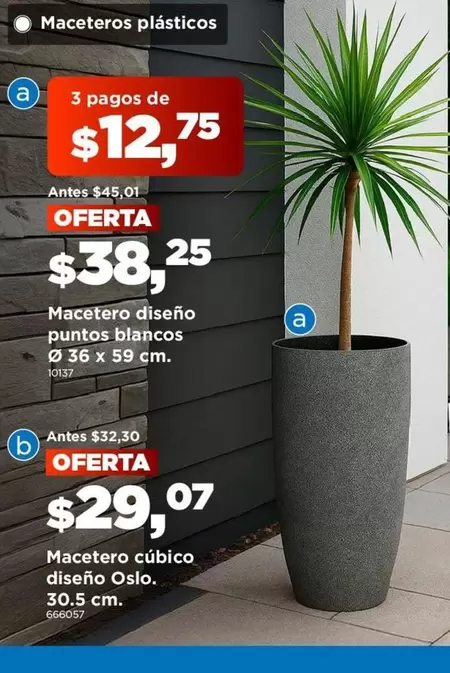 Macetero diseño puntos blancos or Macetero cúbico diseño Oslo.