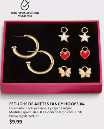 Free - ESTUCHE DE ARETES FANCY HOOPS X4