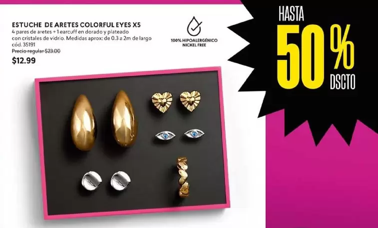 Free - ESTUCHE DE ARETES COLORFUL EYES XS