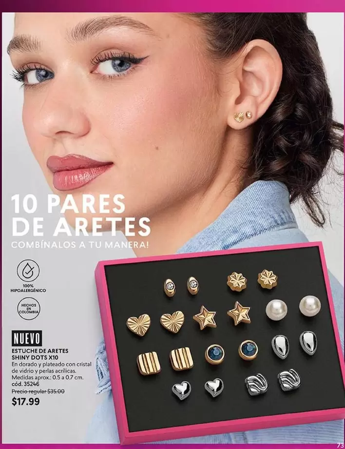 Colombia - ESTUCHE DE ARETES SHINY DOTS X10