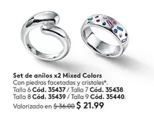 Set de anilos x2 Mixed Colors