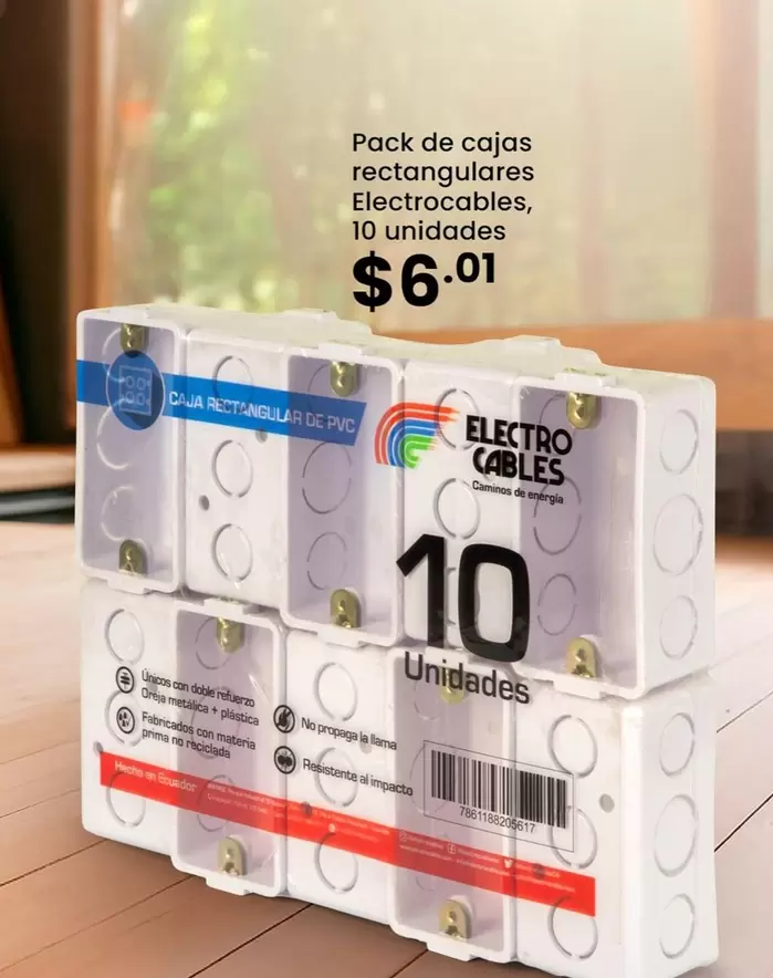 Pack de cajas rectangulares Electrocables