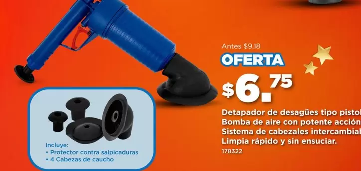 Sistema - Detapador de desagües tipo pistoll