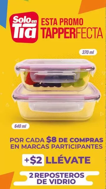 TIA - 2 REPOSTEROS DE VIDRIO