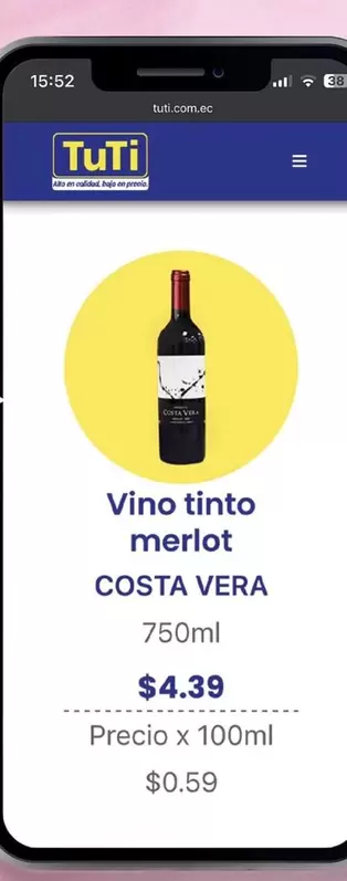Costa - Vino tinto merlot
