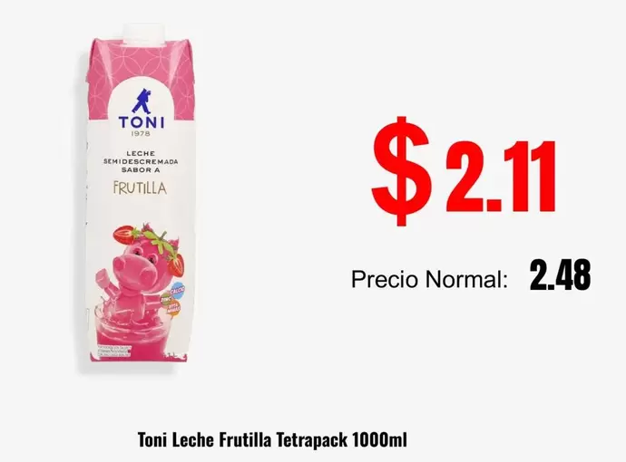 Leche Frutilla Tetrapack 1000ml
