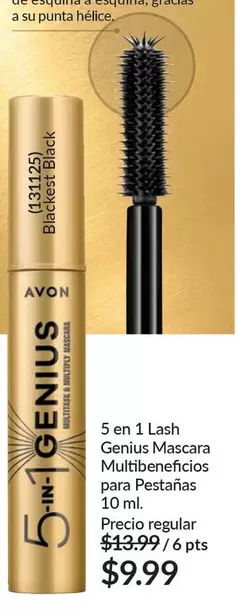Avon - 5 en 1 Lash Genius Mascara Multibeneficios para Pestañas