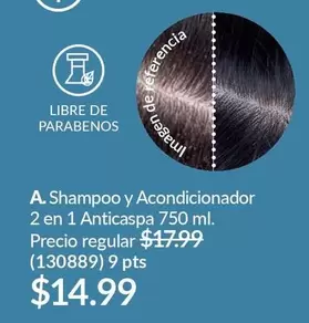 Shampoo y Acondicionador 2 en 1 Anticaspa